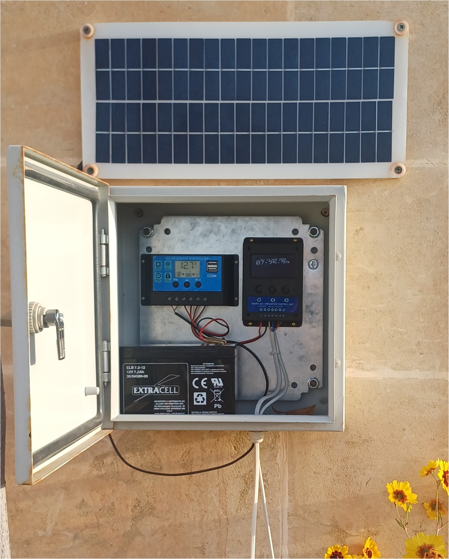 Outdoor Picapot irrigation system installation